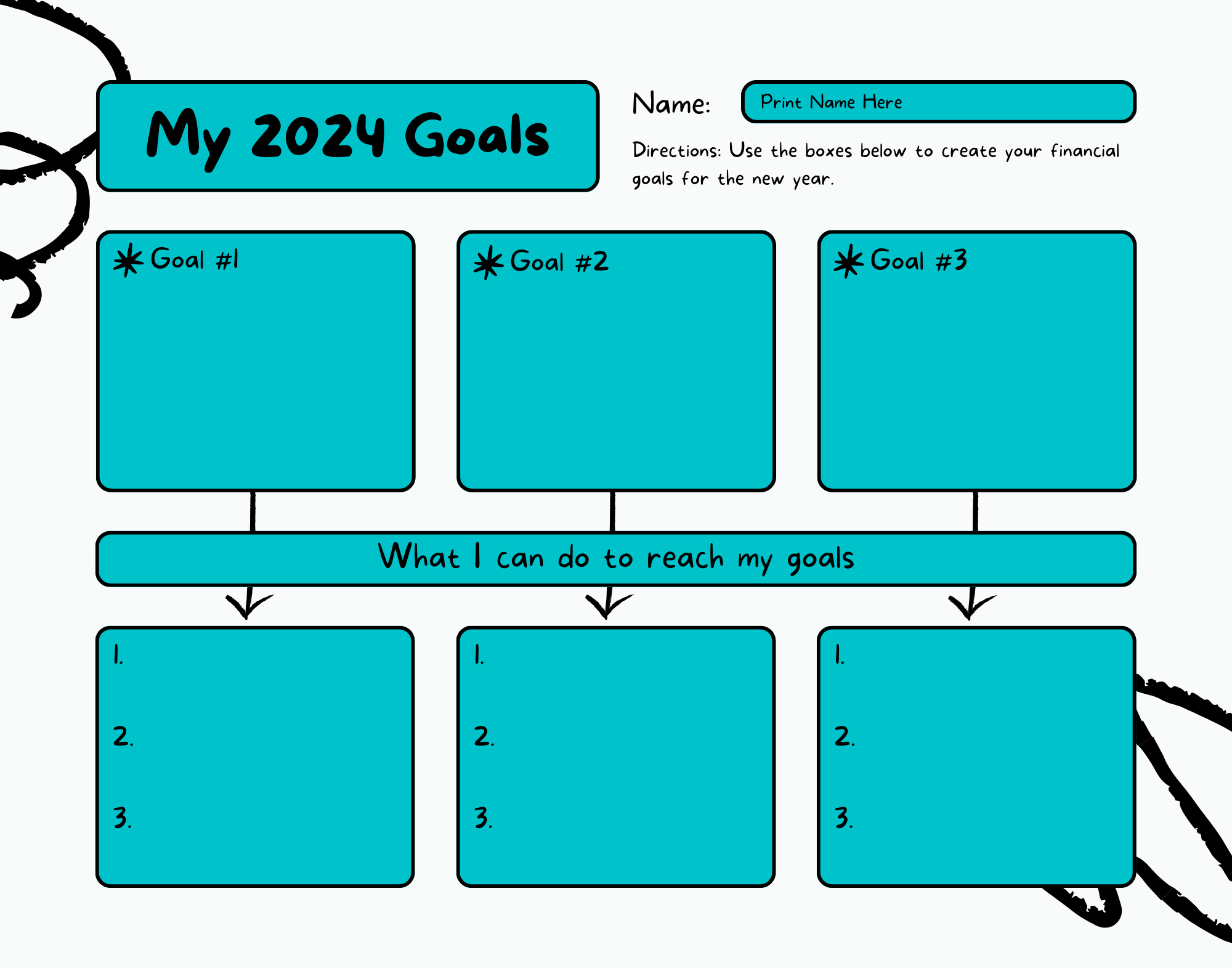 Framed 2024 Goals Poster thumbnail