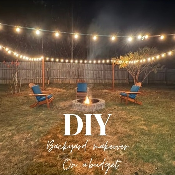 My ♿️ DIY fire pit backyard makeover 😍 thumbnail