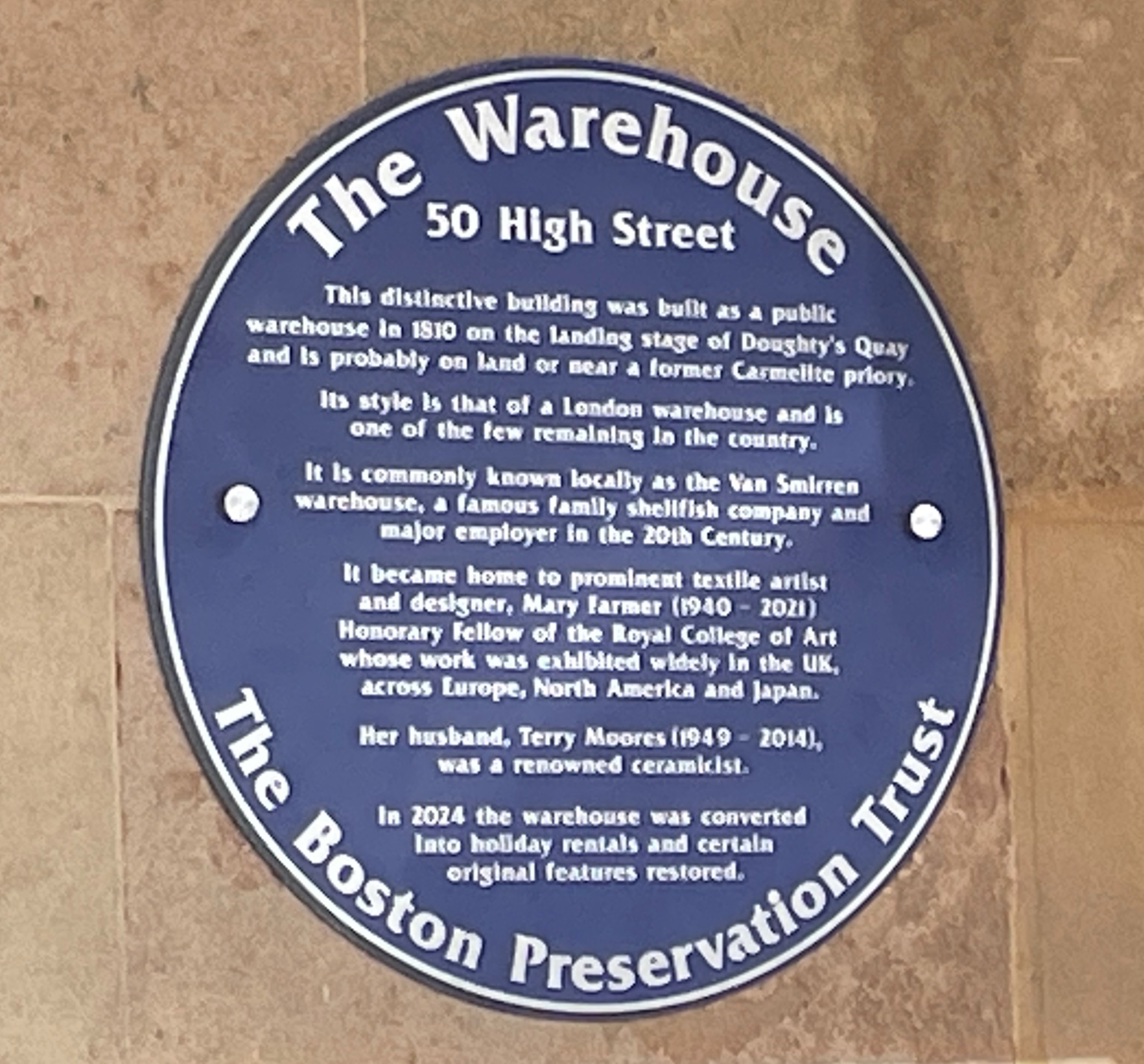 Boston Preservation Trust Blue Plaque for the Warehouse thumbnail