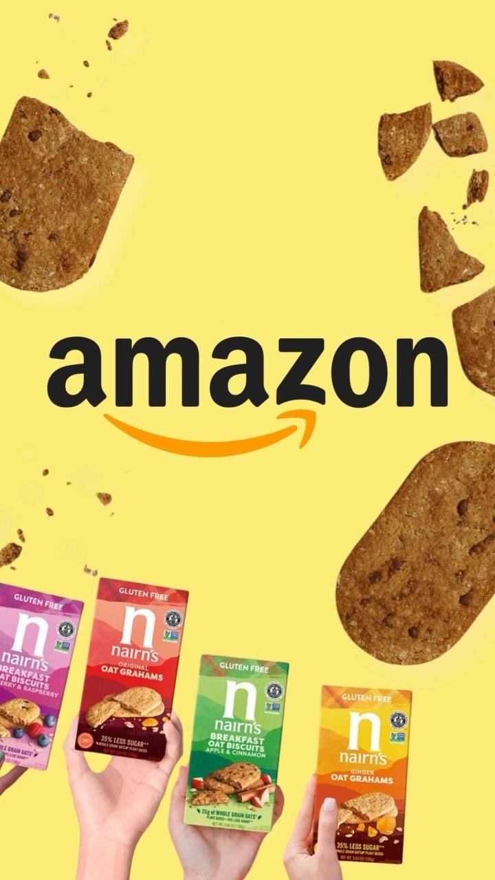 @nairnsusa can be found on #AMAZON 🛒 Shop your favorite #glutenfree graham crackers and breakfast biscuits, add to your 