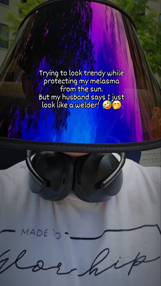 I will help my 51 year old skin age gracefully any way I can....even if I look like a welder, or a knight about to go to