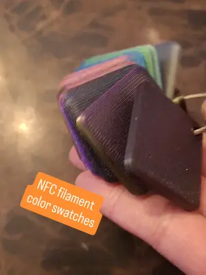 New year = better systems ✨ Printing NFC filament color swatches so I actually know what I have. This is only one-eighth