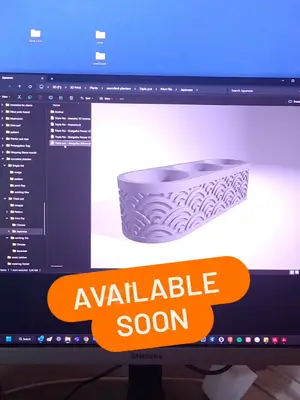 New 3D pot designs ready to bloom — just need to make time to print and shoot them. Coming soon to my collection 🌿💫 Stay