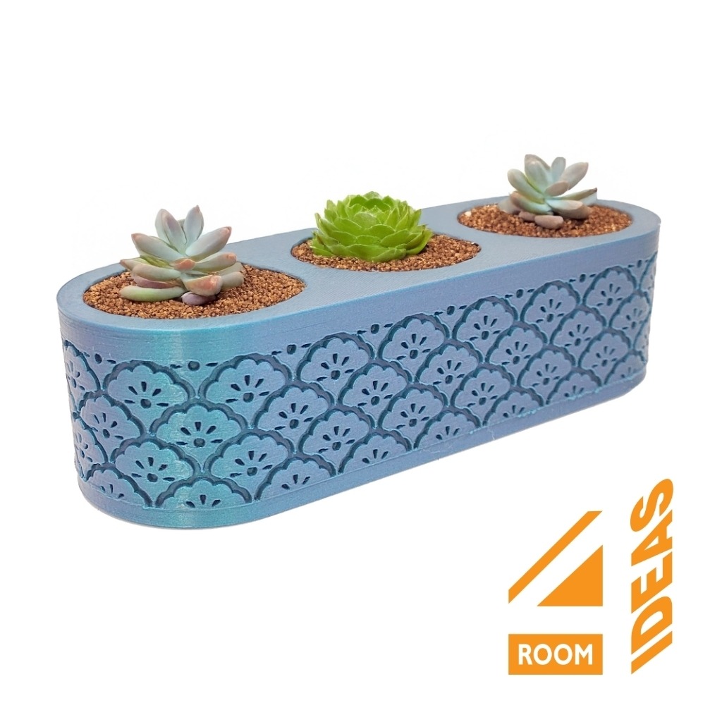 Succulent Triple Planter - Sheigaiha Floral V2 thumbnail