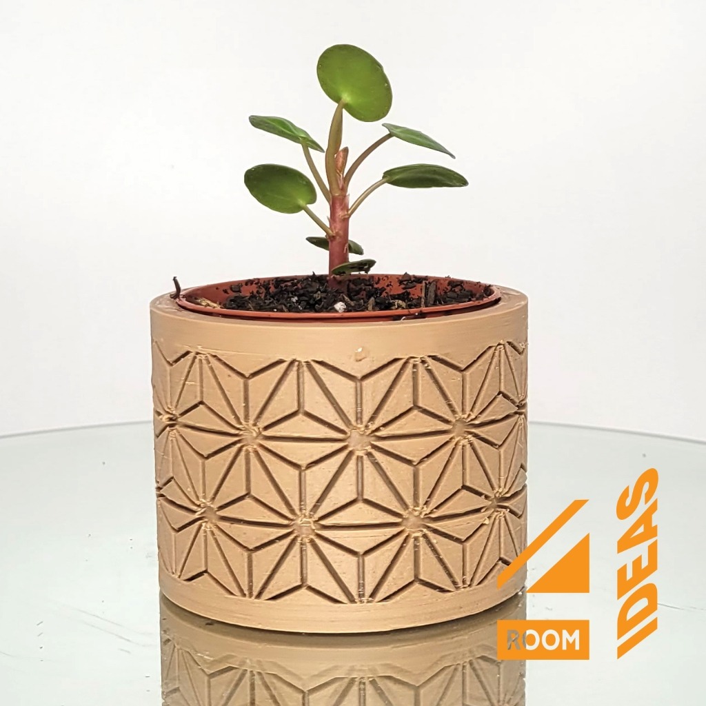 Succulent Planter Japanese Style - Hemp Leaves/Asanoha V2 thumbnail