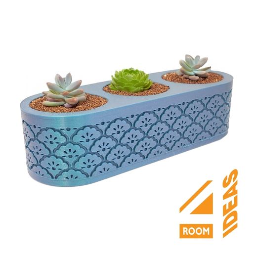 Succulent Triple Planter - Sheigaiha Floral V2 thumbnail