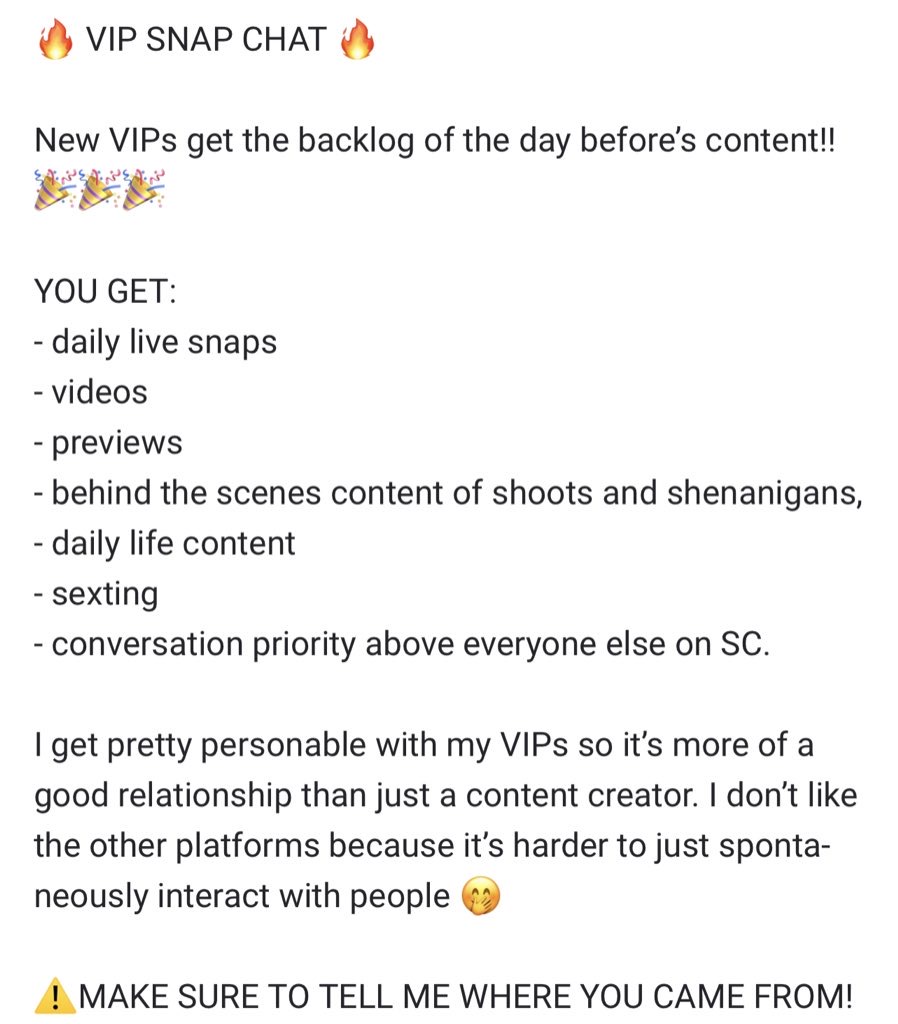 $20 VIP SnapChat Benefits thumbnail