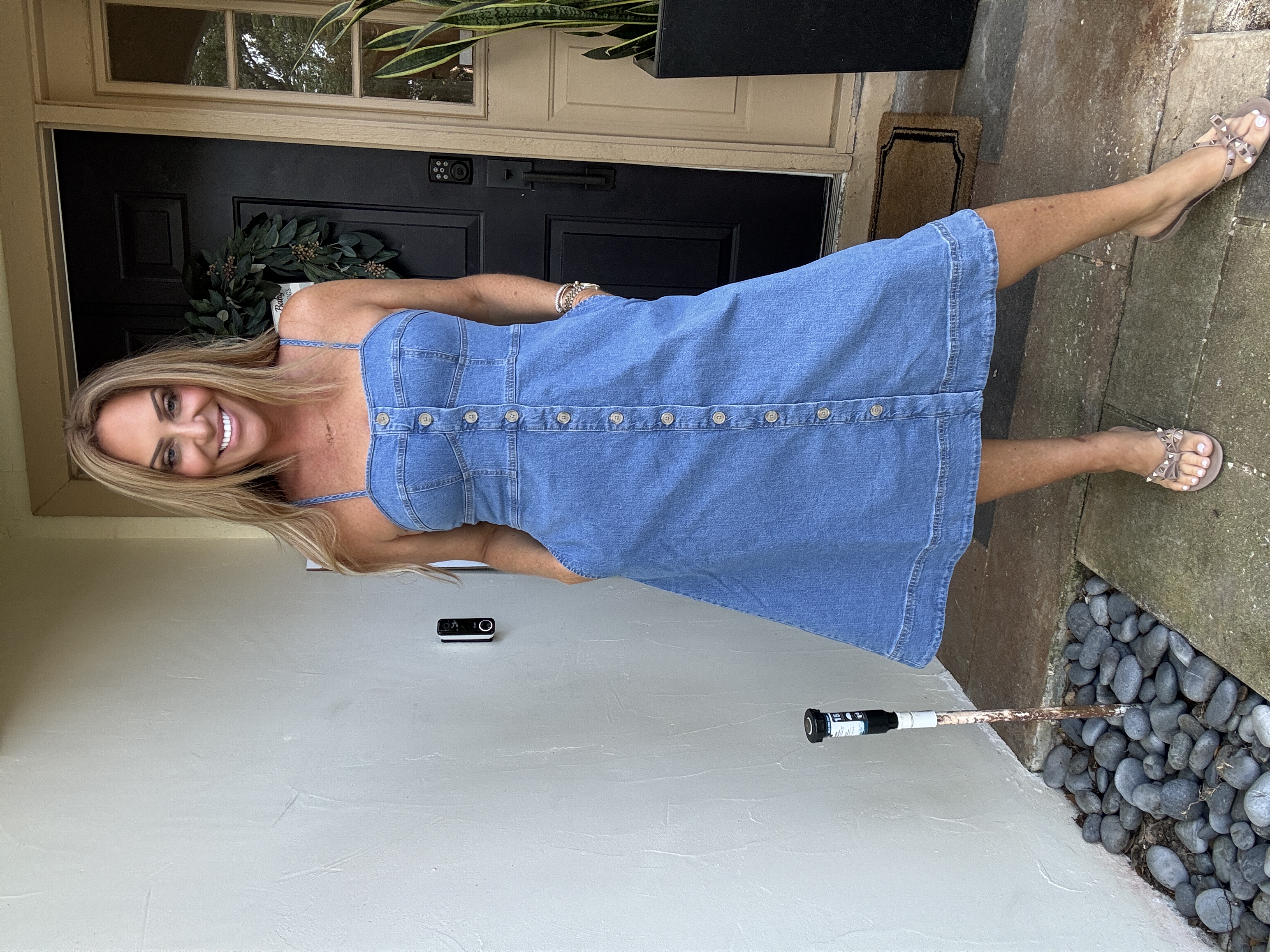 Denim Corset Midi Dress thumbnail