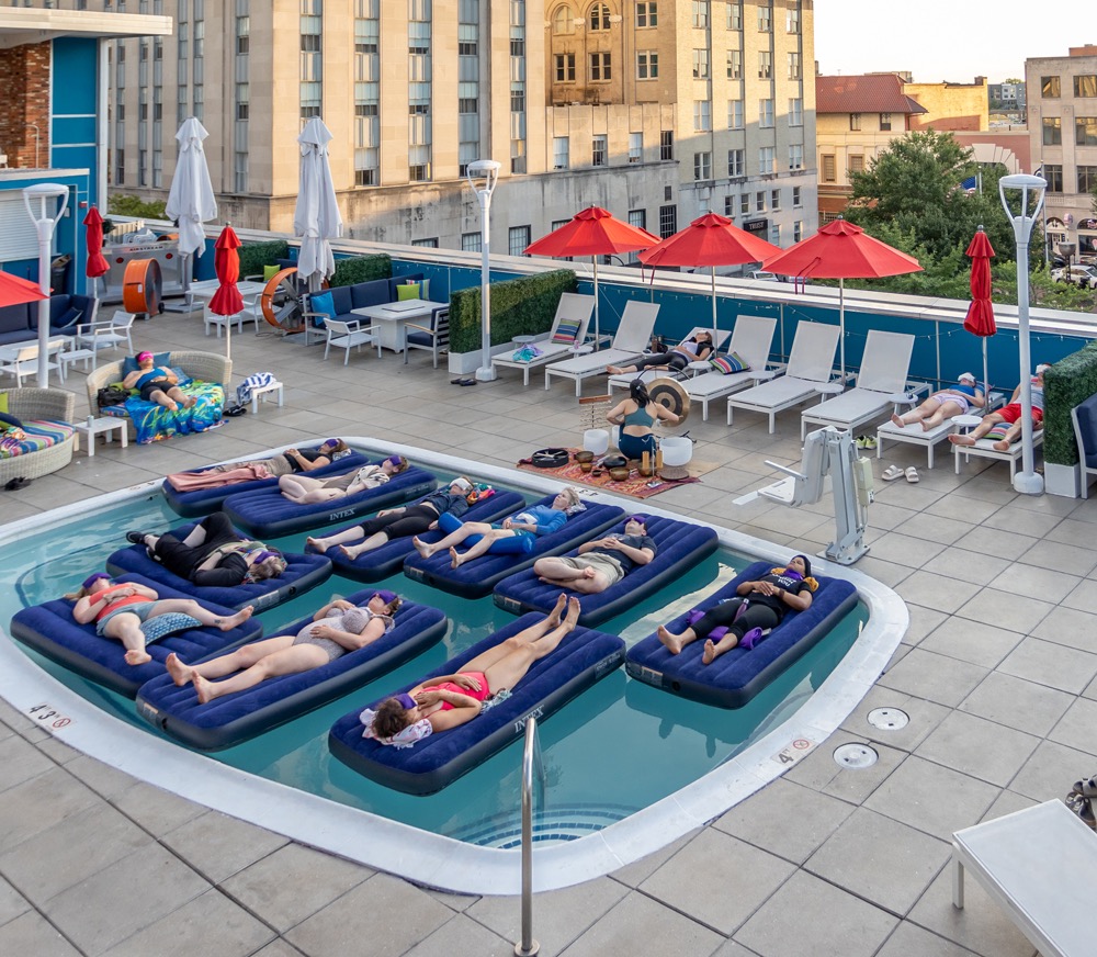 Rooftop Floating Sound Baths @ Unscripted Durham | Wednesdays 5/28, 6/25, 7/30 & 8/27 thumbnail