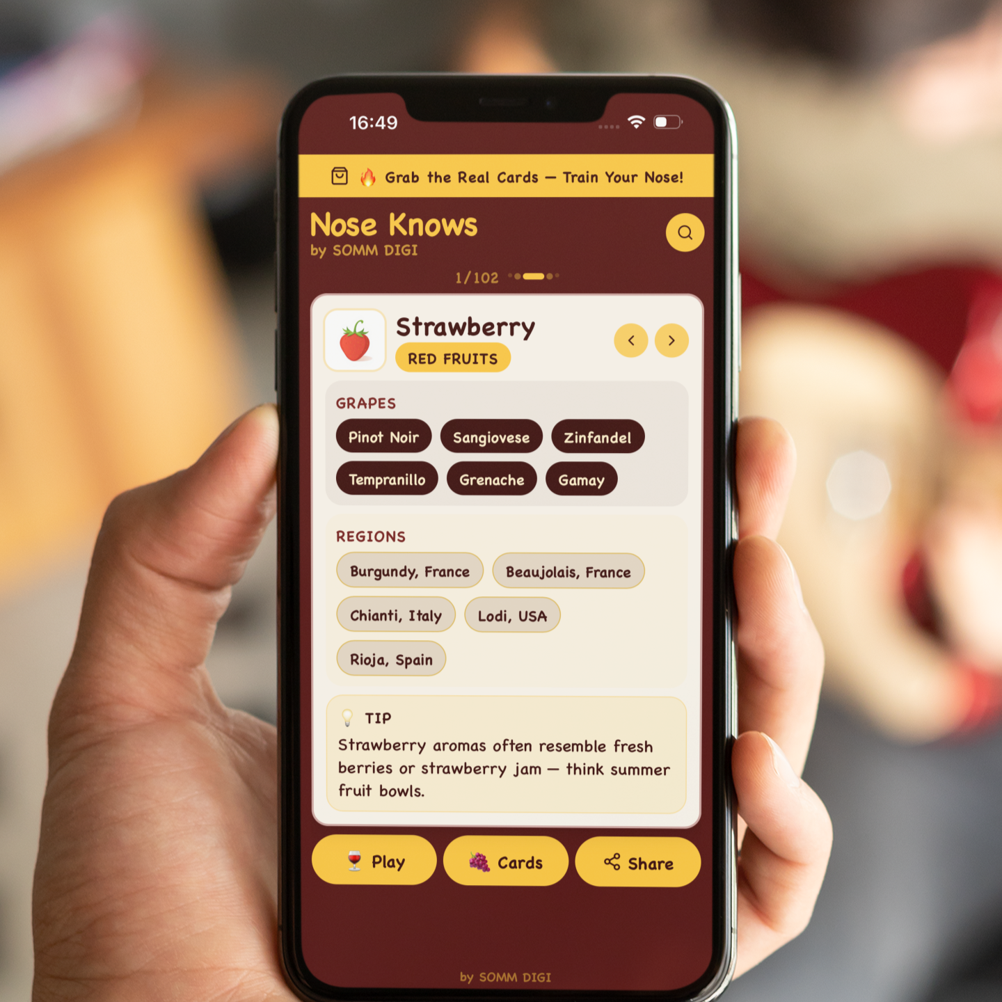 Learn 100+ wine aromas, play wine games — totally free.  thumbnail