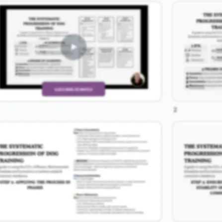 The Systematic Progression of Dog Training thumbnail