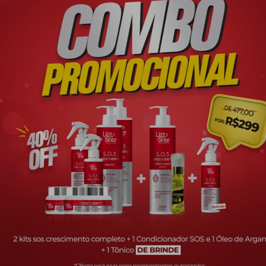 COMBO PROMOCIONAL  KIT S.O.S CRESCIMENTO CAPILAR ❤️  thumbnail