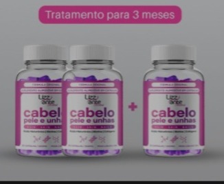 2 POTES + 1 DE BRINDE - Cabelo, Pele & Unhas - Lizz ante Nutri 💜 thumbnail