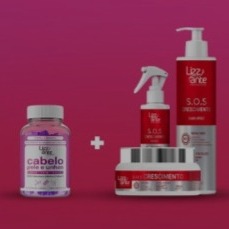 COMBO PROMOCIONAL 1 POTE LIZZANTE NUTRI + 1 KIT S.O.S 💜❤️  thumbnail