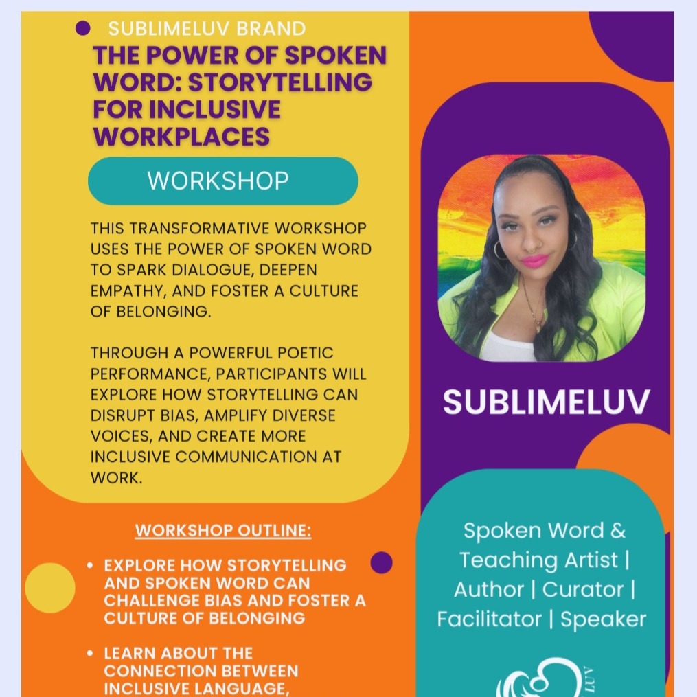 Workshops — Sublime Luv | Speaker + Artist + Author thumbnail