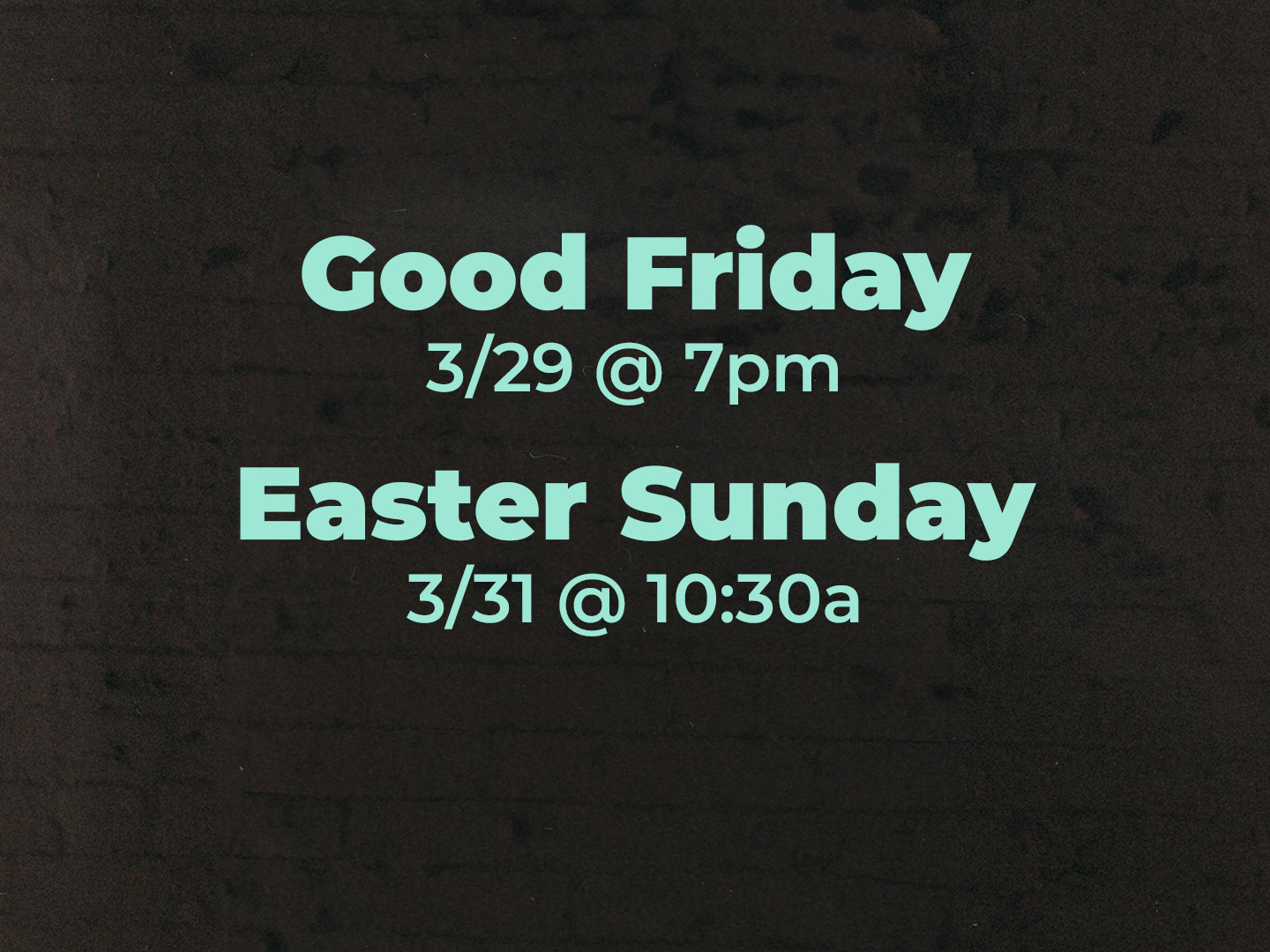 Easter Service Times thumbnail