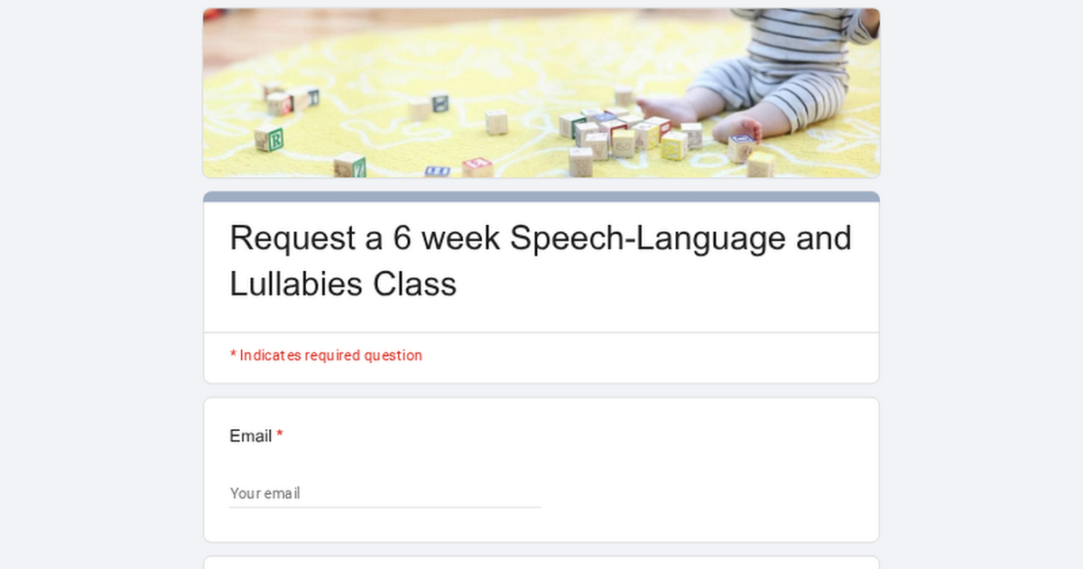 Request Speech-Language and Lullabies Small Group Session thumbnail
