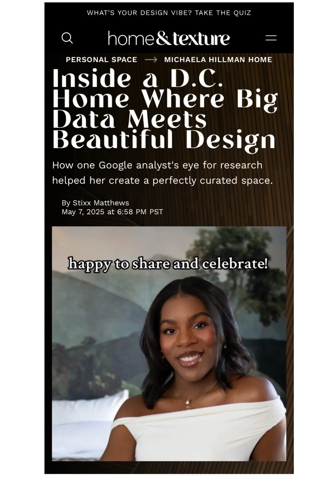 I'm honored to share my featured in Home & Texture! Designing my home has been a deeply personal journey full of DIYs, v