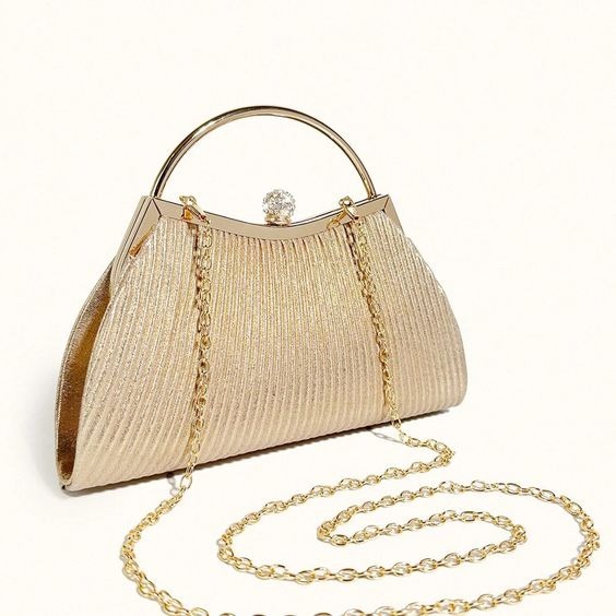 Dazzy bolsa de jantar texturizada com brilho e alça transversal thumbnail