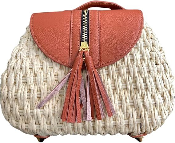 Bolsa Feminina De Palha Pequena Tiracolo Transversal Moda Verão Campo Praia thumbnail
