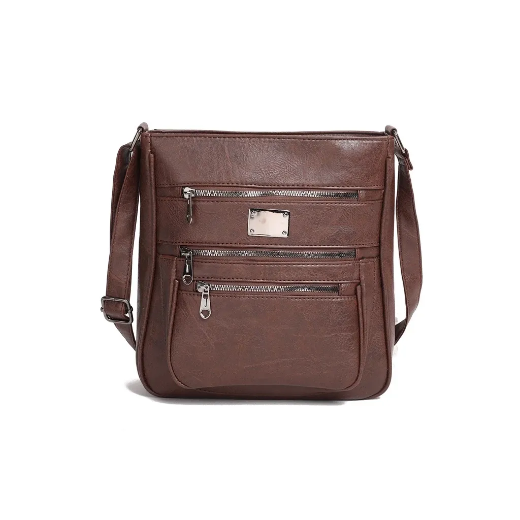 BOLSA FEMININA NOVA TIRACOLO ALCA TRANSCERSAL COM MUILTI ZIPER thumbnail