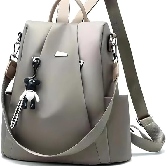 Mochila Feminina Bolsa Pequena Tecido Impermeável Com Alça de Ombro e Chaveiro  thumbnail