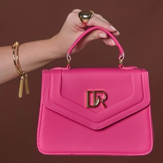 Bolsa Feminina Pequena Transversal de Ombro Alça Removivel ou de Mão Botão Magnético thumbnail