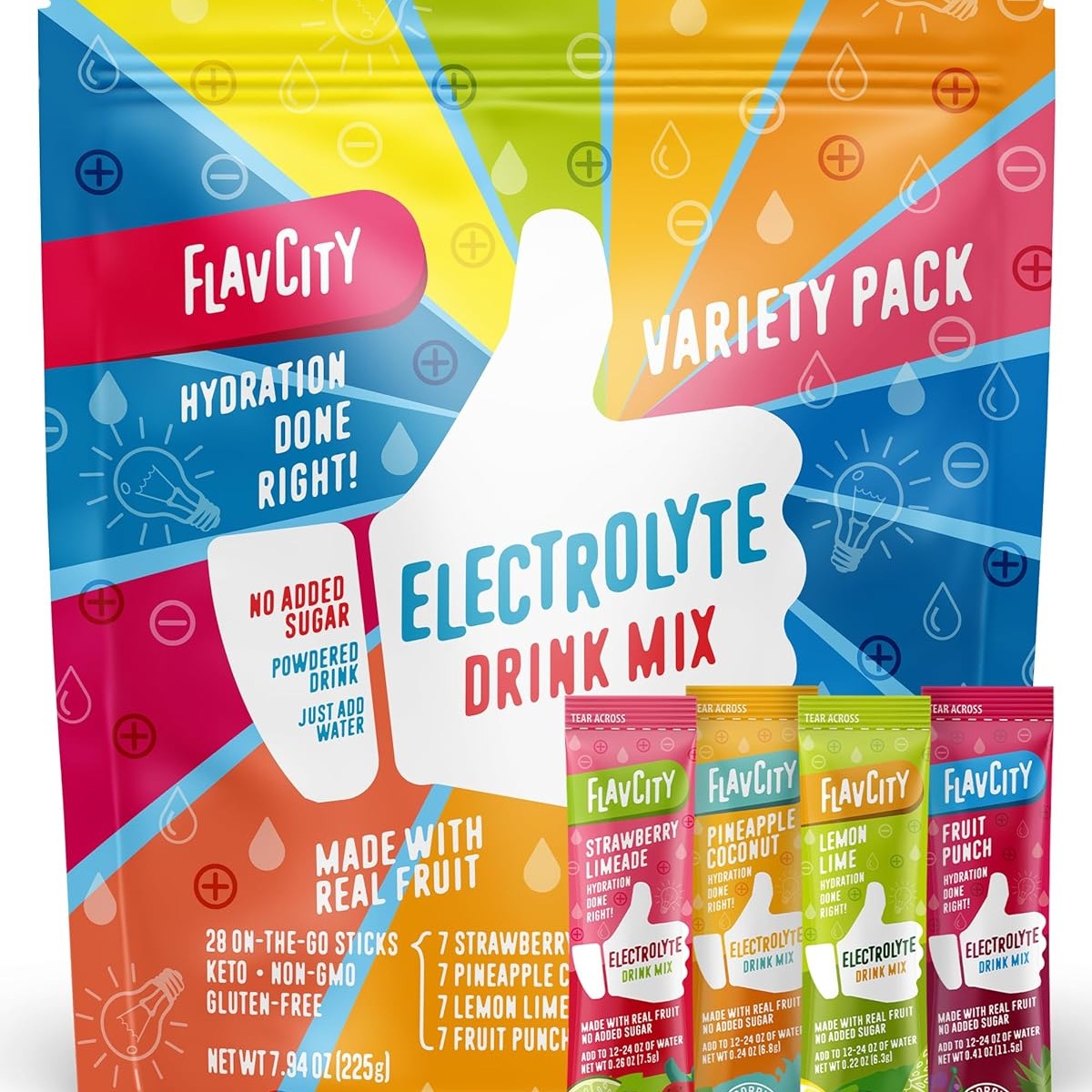 FlavCity Electrolyte Drink Mix, Variety Pack thumbnail