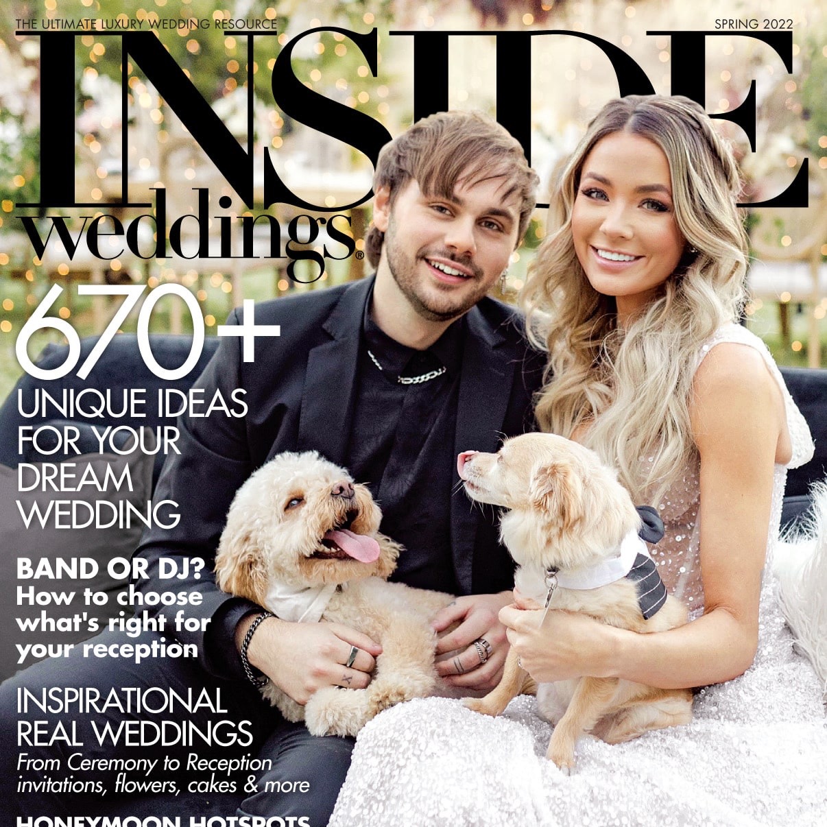 Inside Weddings Spring Cover - 5SOS's Michael Clifford & Crystal Lauderdale thumbnail
