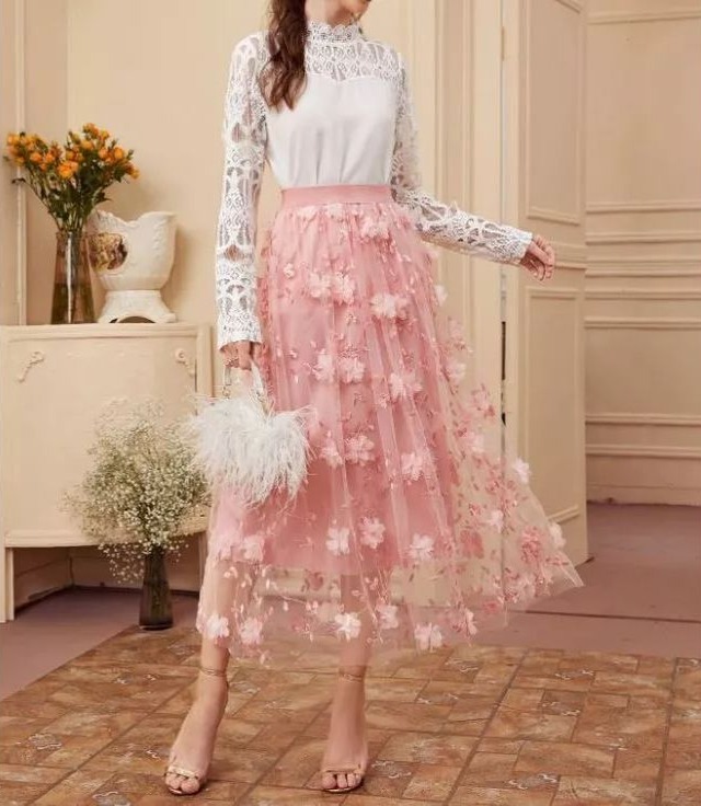 Saia Tule Longa Feminina Tendencia Linda Blogueira thumbnail