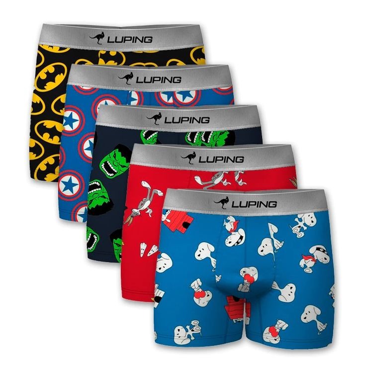 Kit 5 cuecas infantil shortinho boxer  thumbnail