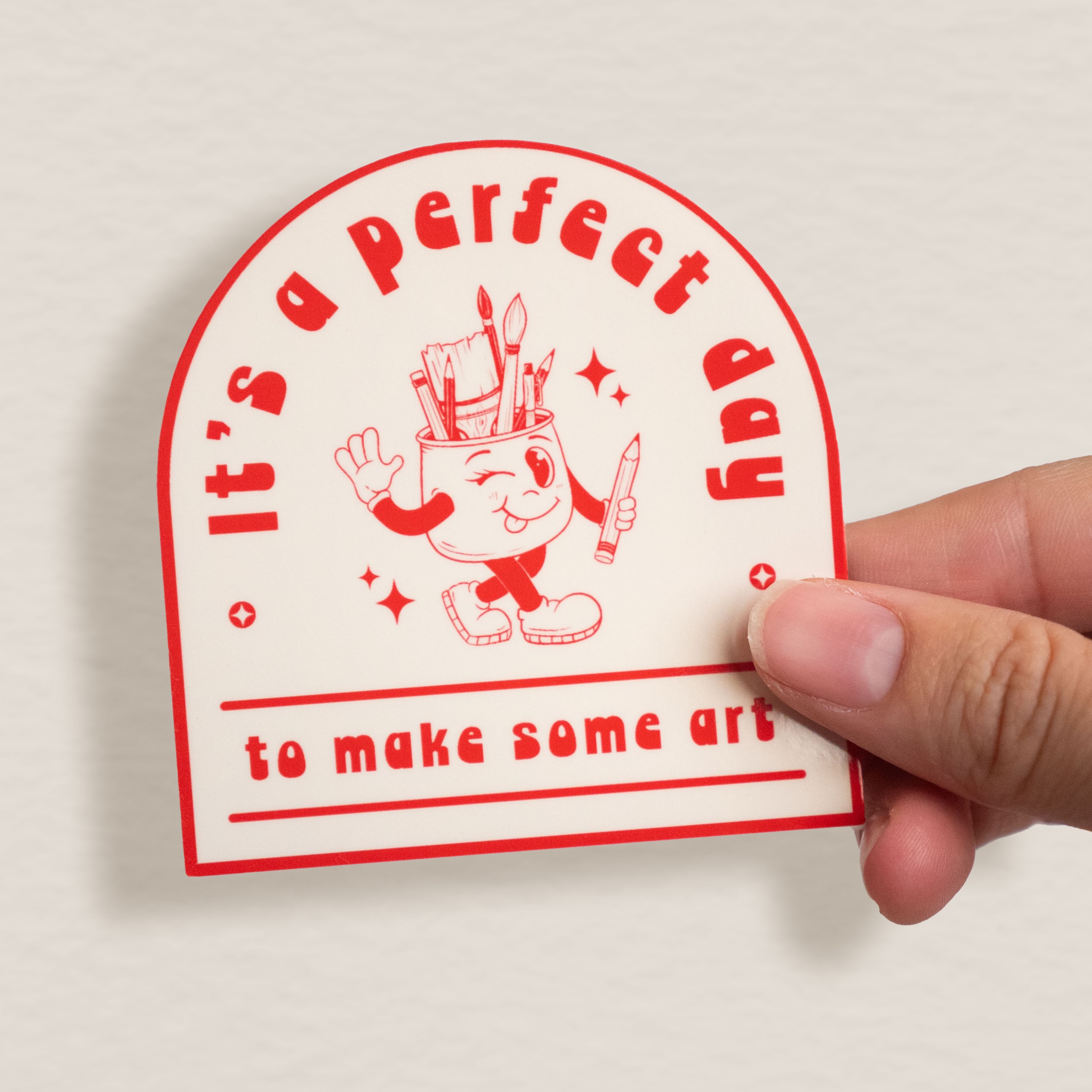 Perfect Day for Art Sticker thumbnail