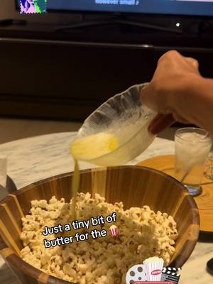 Better than movie theater popcorn 😅 butter, no butter, or extra butter?? #movienight #wicked 