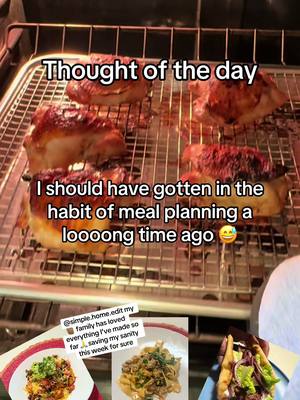 Thought of the day: meal planning is saving my sanity this week 😅 I usually just wing ii most days. This week of planned