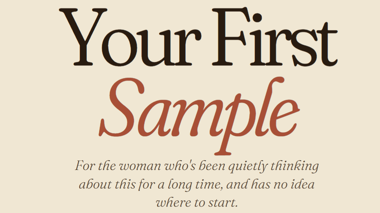 Your First Sample: FREE e-book thumbnail