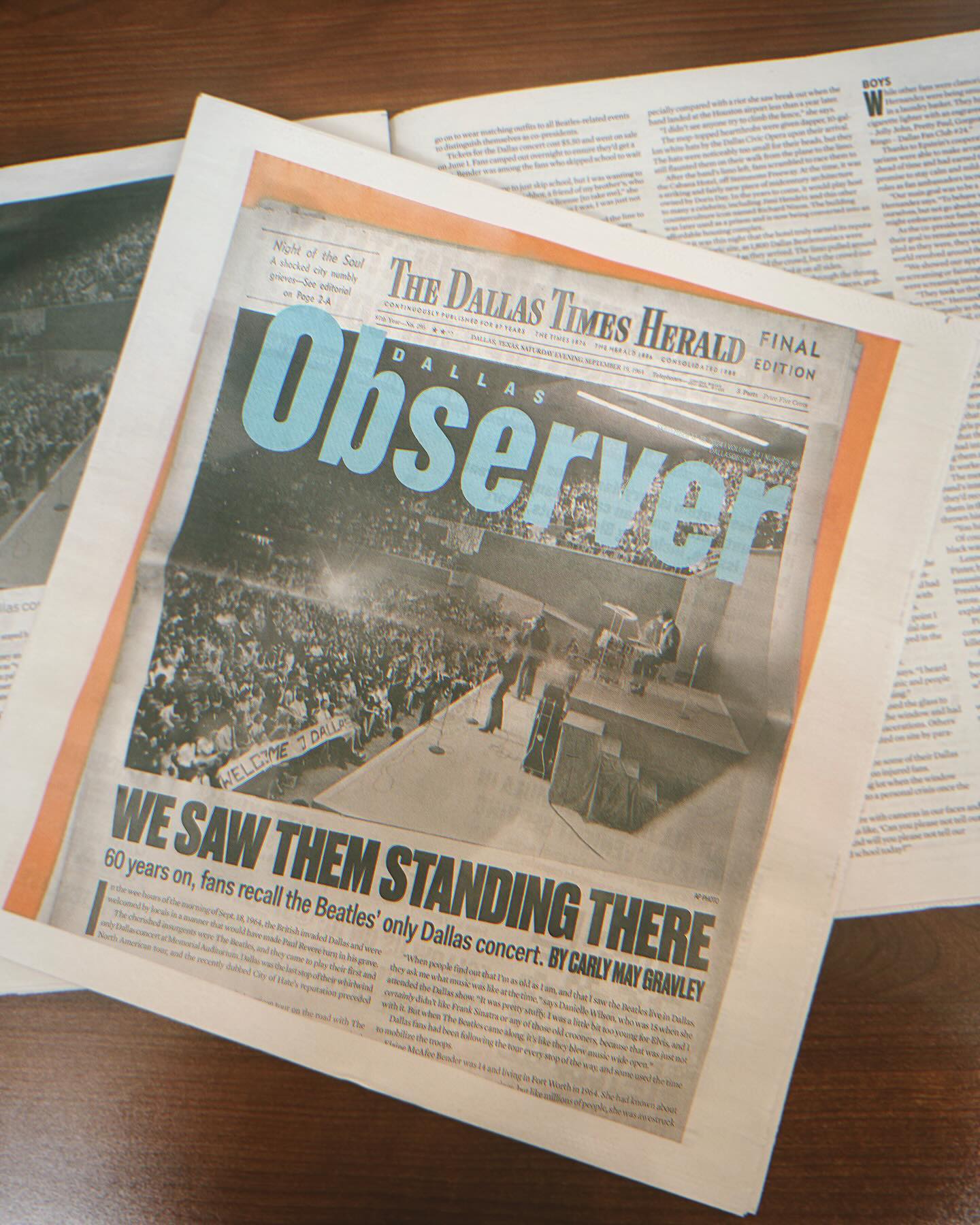 LINK IN BIO: Maybe my most fun ✨covergirl✨ moment so far. @thebeatles’ only Dallas concert was 60 years ago this week an