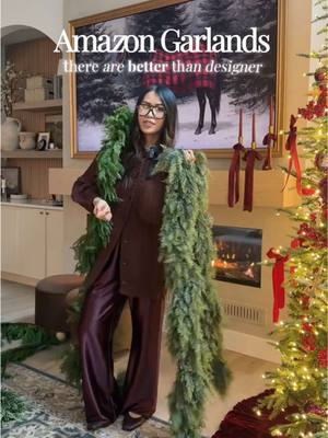 I bought seven different garlands to test and these two were the winners. First is the lush cedar. Second is the mixed p