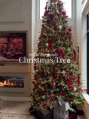 This year I went with rich reds and deep burgundies for that timeless Christmas look. The viral twinkling tree steals th