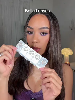 testing the new Ramadan collection from @bellalenses 💜✨ #colorcontacts #contactlenses 