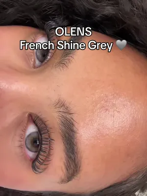 So far i lovee all the french shine lenses ive tried from OLENS 🩶 #olens #colorcontacts 