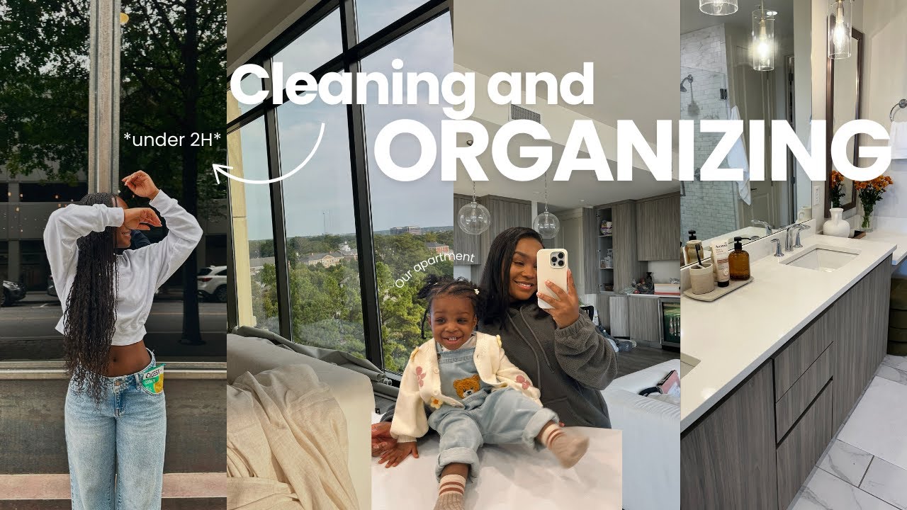 YouTube : VLOG | Deep Cleaning and Organizing our Apartment *satisfying* thumbnail