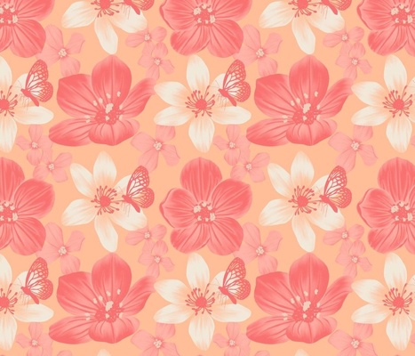 Soft Peach & Coral Botanical Garden - Romantic Floral Suite - 10 designs  by chris_dembinski thumbnail