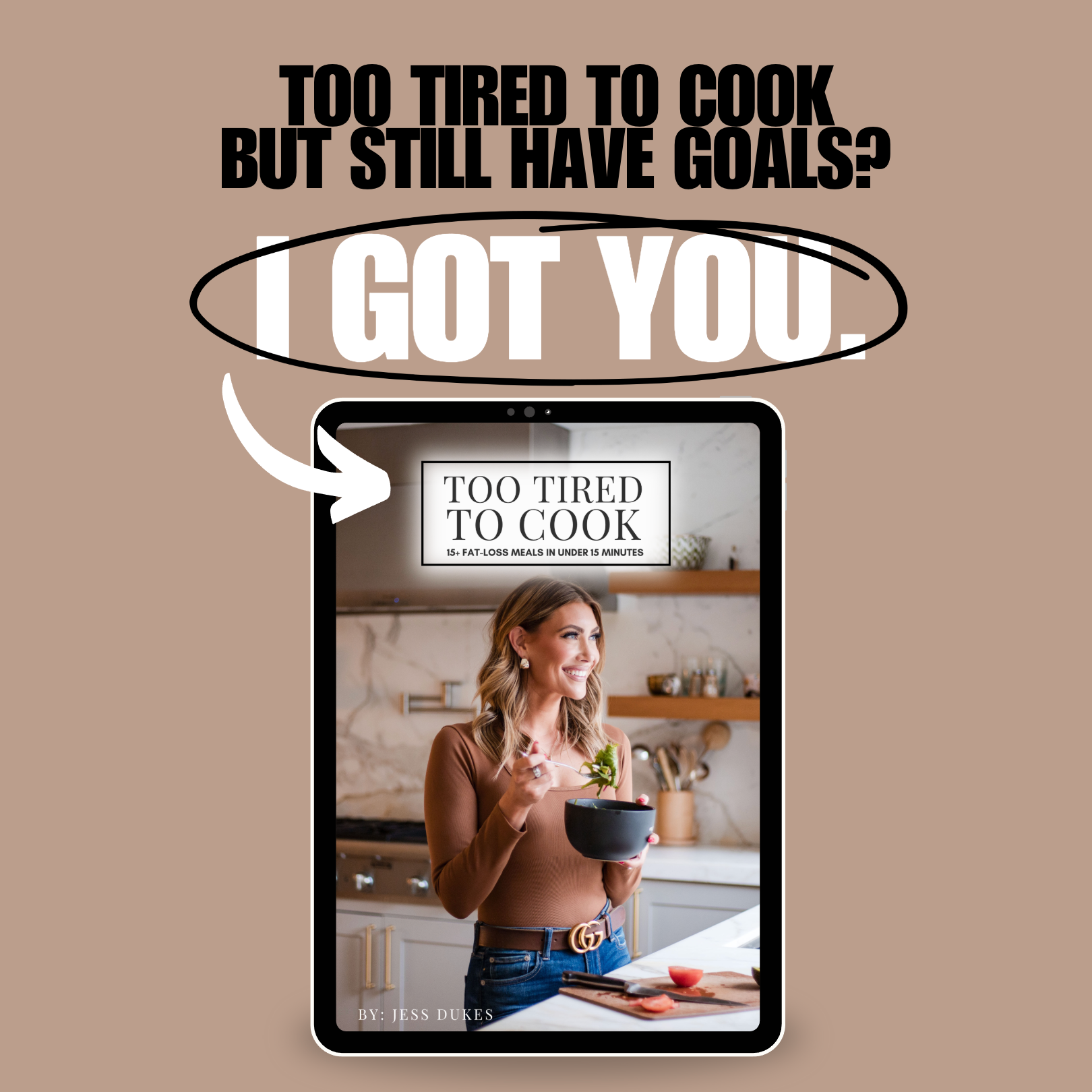 FREE: Too Tired To Cook Cheat Sheet  // 15 fat-loss meal ideas for the night's takeout sounds easier thumbnail