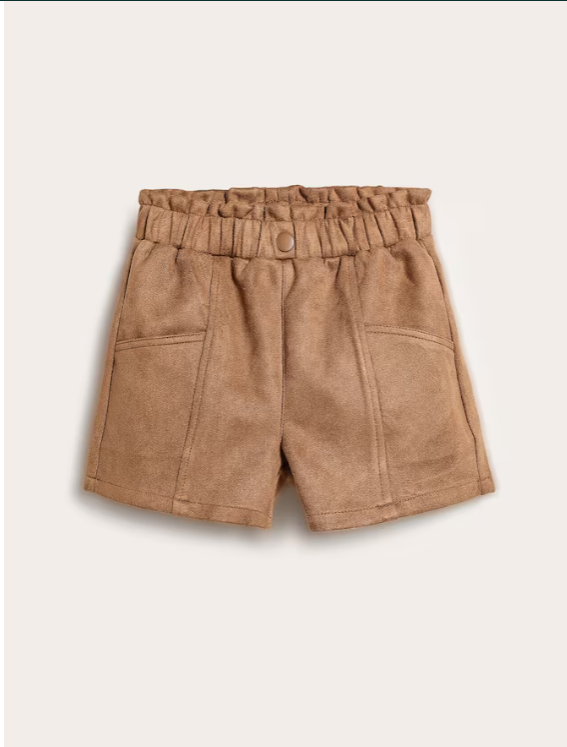 Short infantil em suede  marrom thumbnail