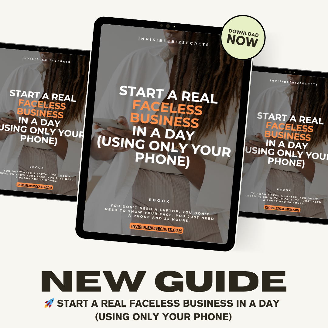 Start a Real Faceless Business in a Day – Build Your Brand Using Only Your Phone thumbnail