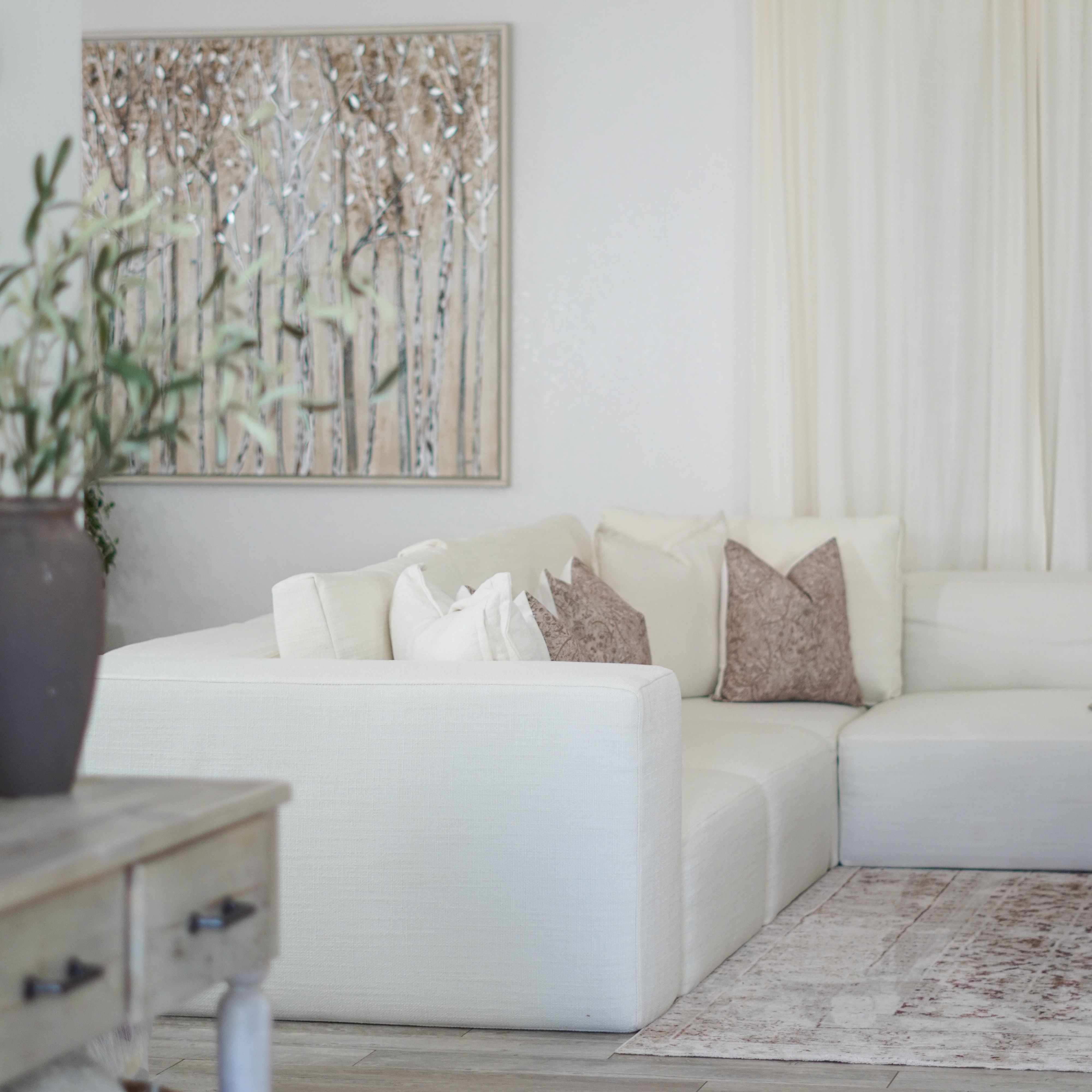 Atlas Extra Large Slipcover Modular Reversible Floor Sectional Sofa By Acanva thumbnail