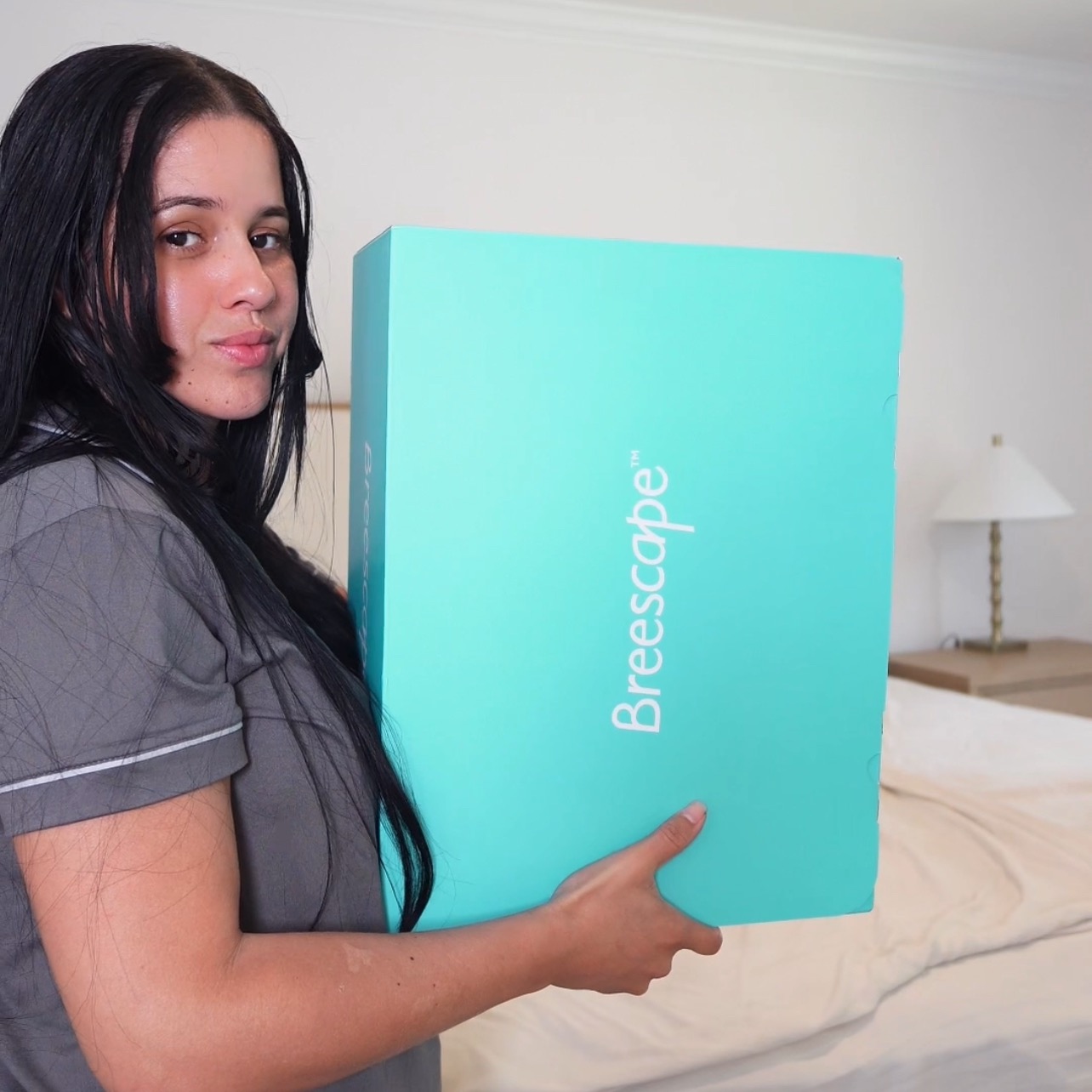 Amazon.com: Breescape Cooling Comforter Queen Size - BlendTek™ Q-Max>0.46 Tech, Breathable Blanket for Hot Sleepers & Night Sweats Relief, Premium Lightweight Summer Bedding, 96x96 Inches, Mint Green : Home & Kitchen thumbnail