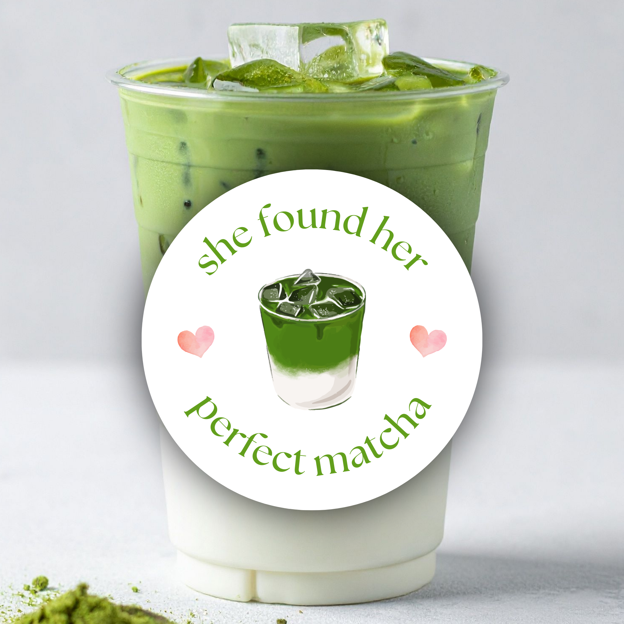 She Found Her Perfect Matcha Sticker thumbnail
