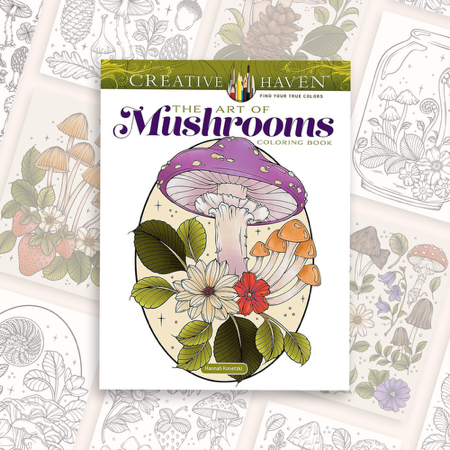 Creative Haven The Art of Mushrooms Coloring Book thumbnail