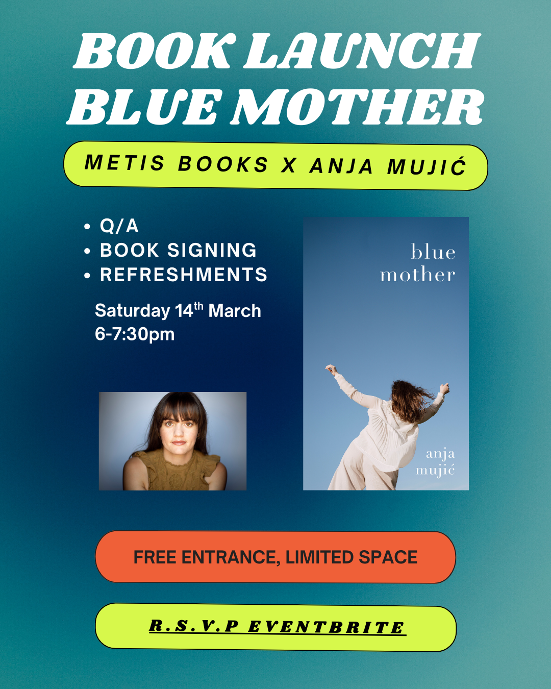 RSVP: BOOK LAUNCH @ METIS BOOKS thumbnail